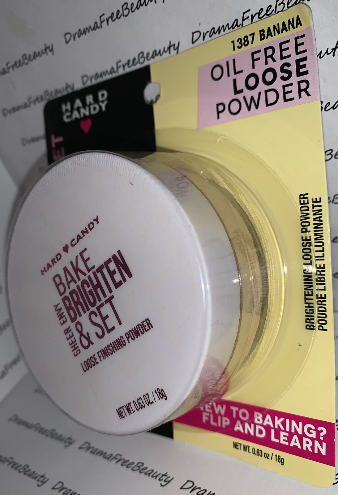 Loose Brightening Face Powder in Banana - Oil-Free Makeup Setting & Baking Powder