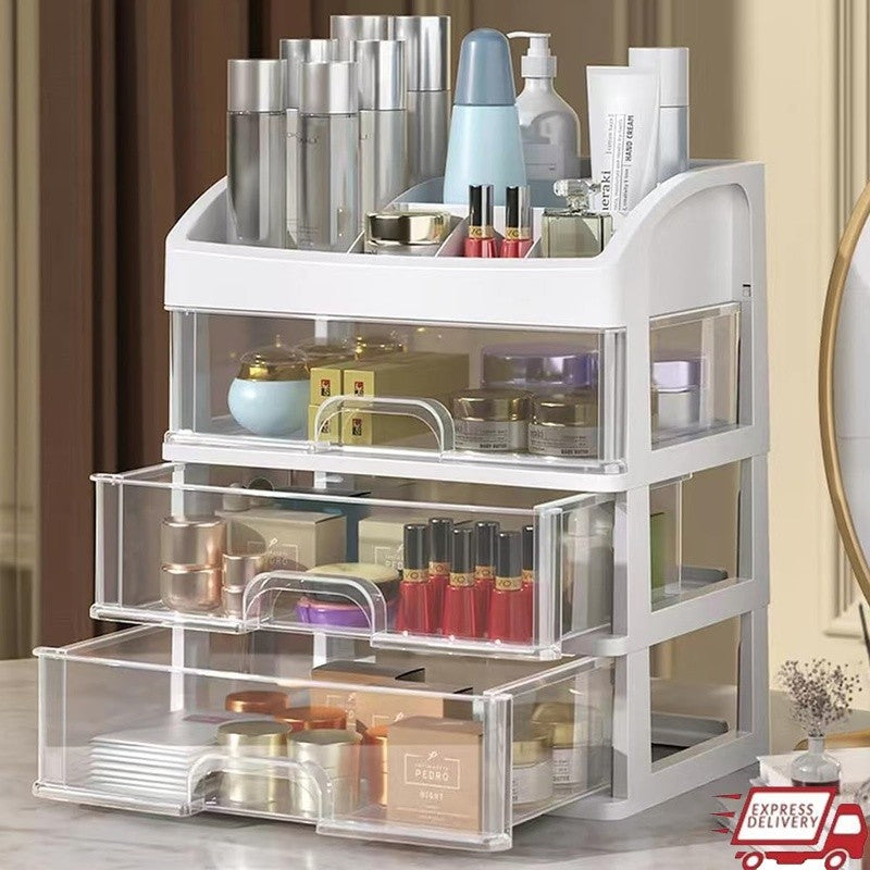 3-Drawer Makeup Organizer with Multifunctional Storage, Easy Clean, Compact