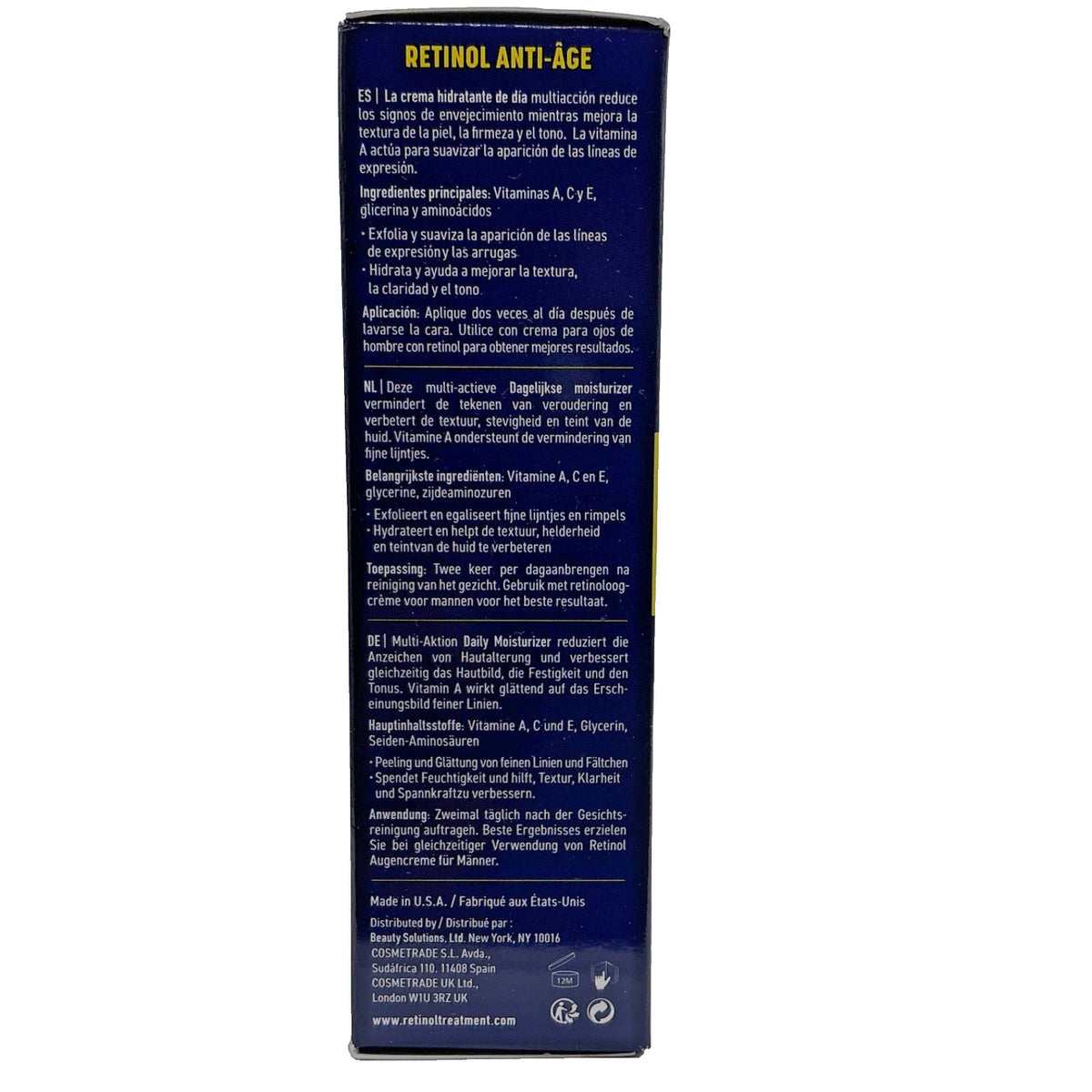 Men's Anti-Aging Retinol Daily Moisturizer Set 4 x 1.7oz - Skin Firming & Smoothing
