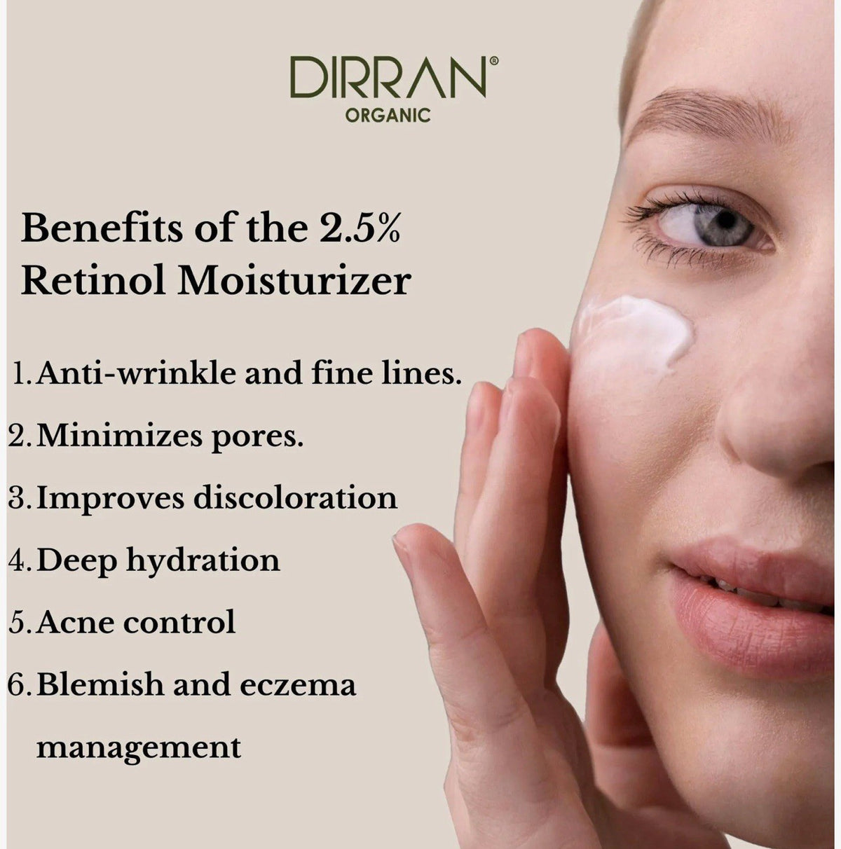 DIRRAN ORGANIC - 2.5% RETINOL SERUM Anti-Wrinkle