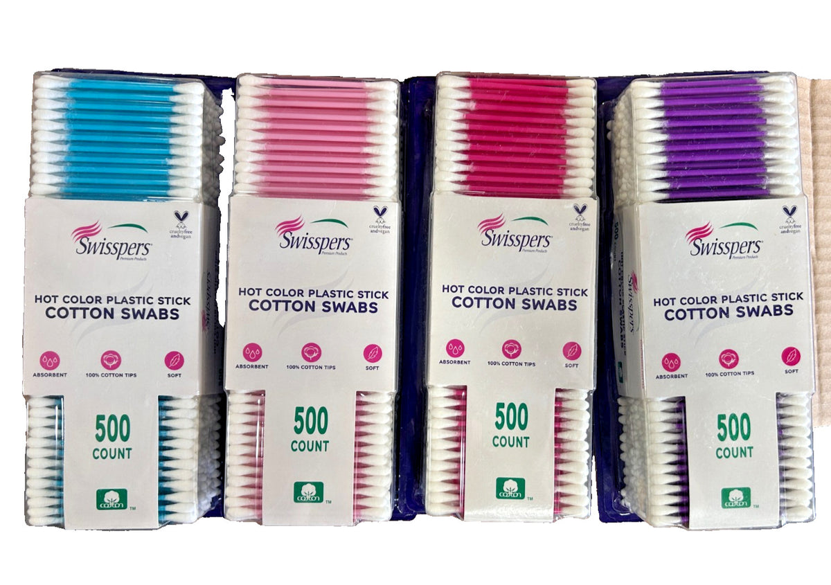 Double Tipped Cotton Swabs Pack of 500 - Colorful, Gentle & Versatile