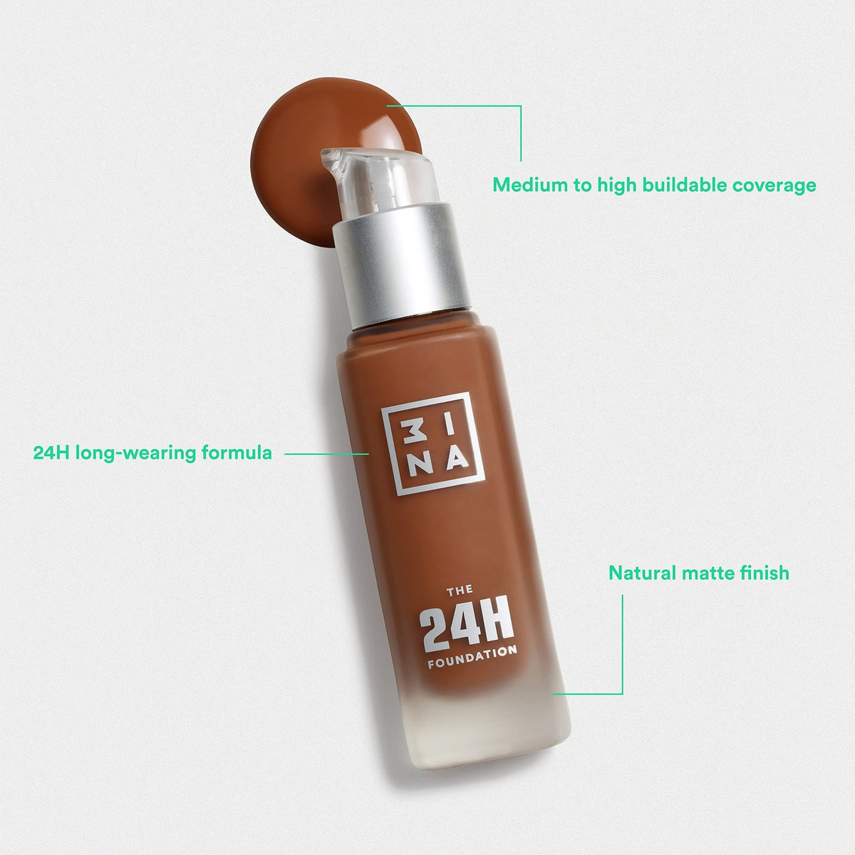 Long-Wear Matte Foundation with Buildable Coverage – 24H Waterproof Liquid