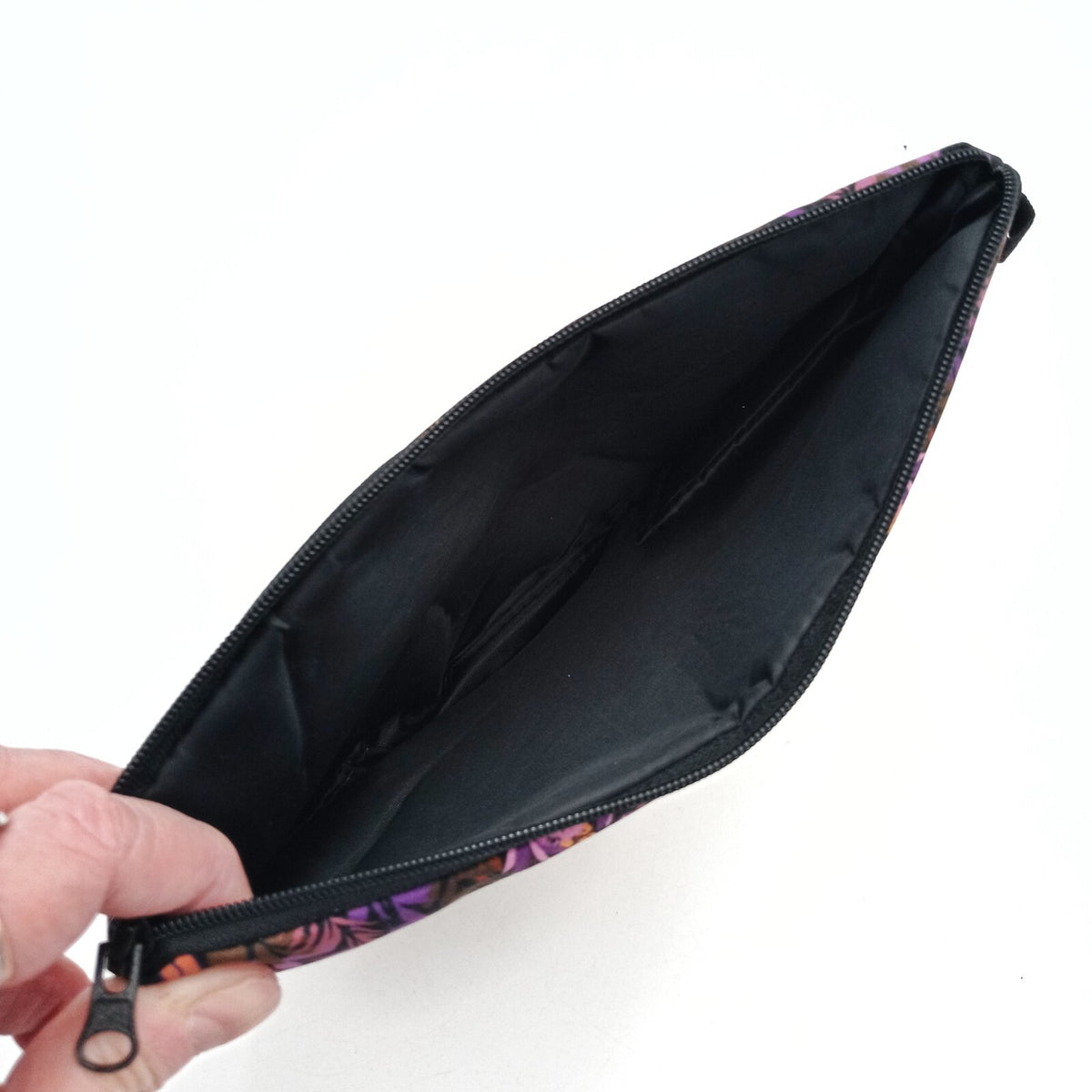 Southwest Coyote Snake Cactus Makeup Pouch Zippered Bag - 9x6 Inches