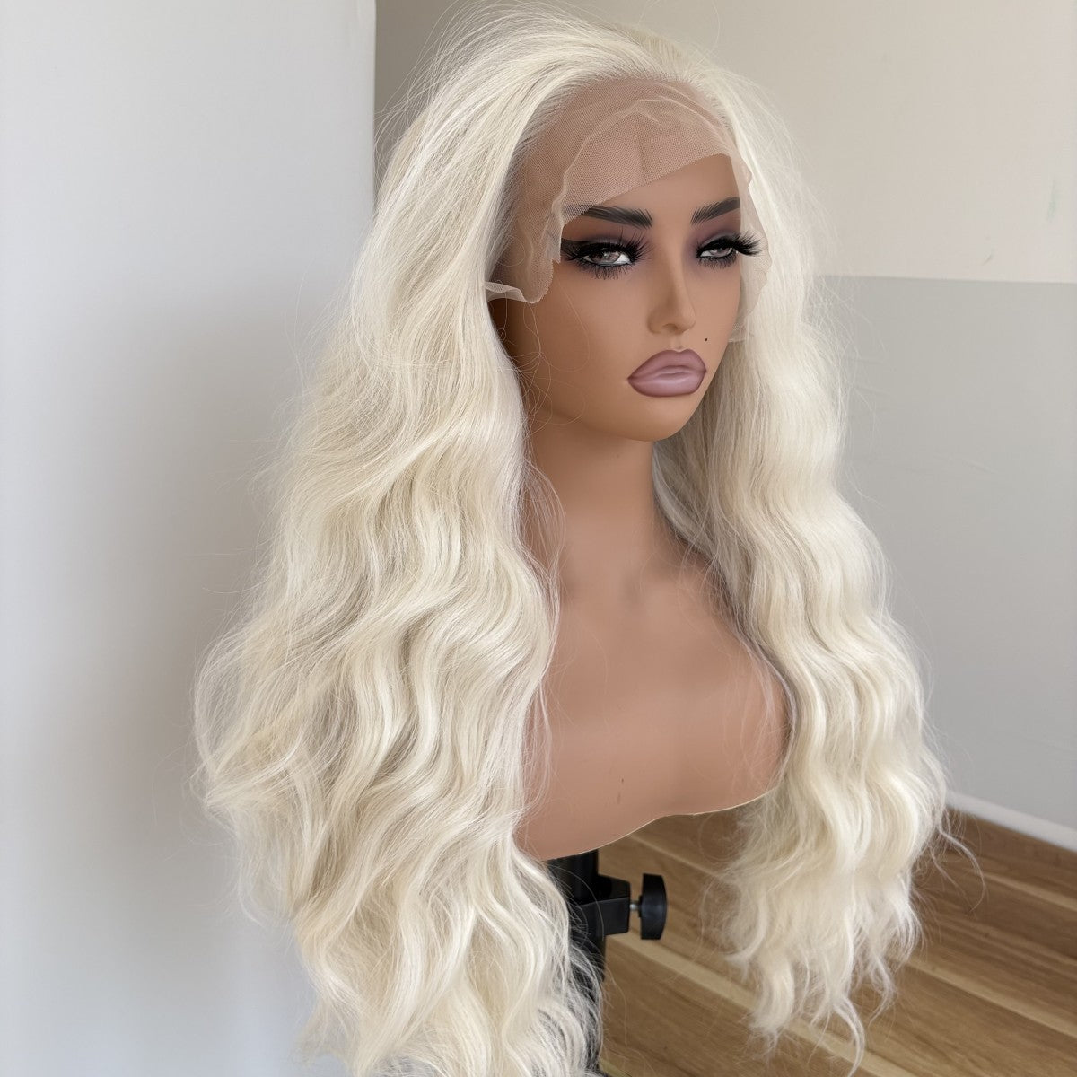 Long Wavy Synthetic Lace Front Wig - Heat Resistant Blonde Hair, 13x4 Parting