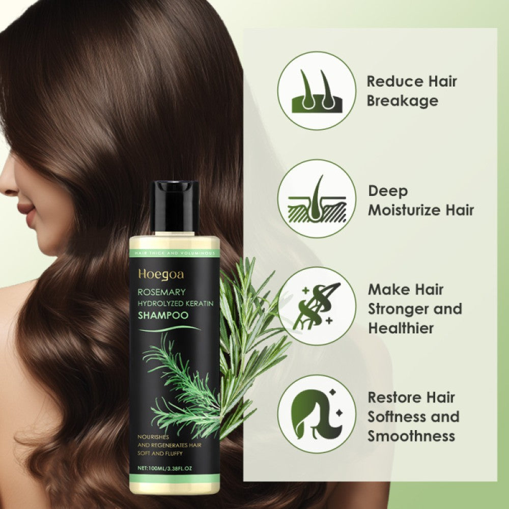 Rosemary Hair Growth Shampoo with Hydrolyzed Keratin for Thinning Hair - 100ML