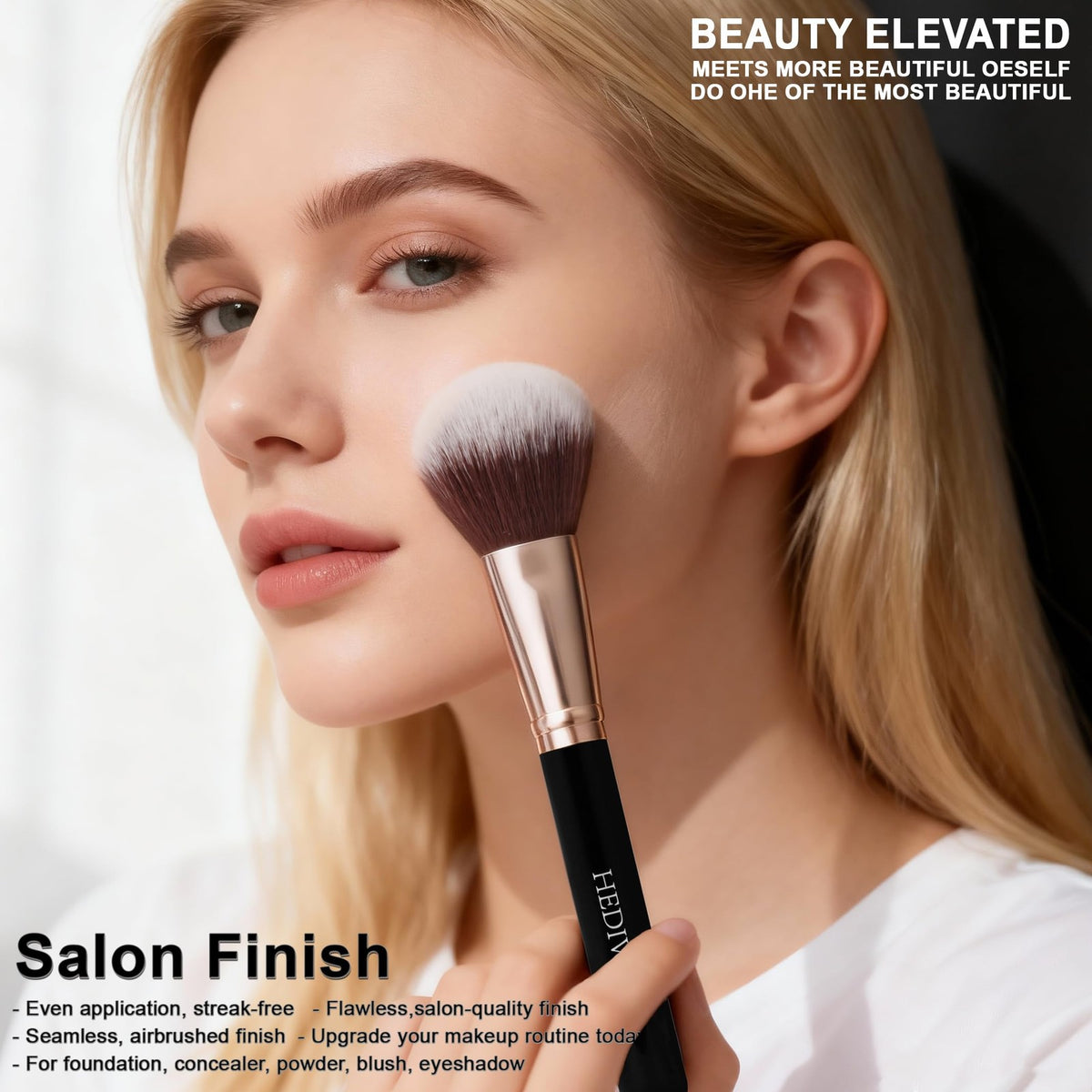 14-Piece Professional Makeup Brush Set with Travel Case - Synthetic & Vegan