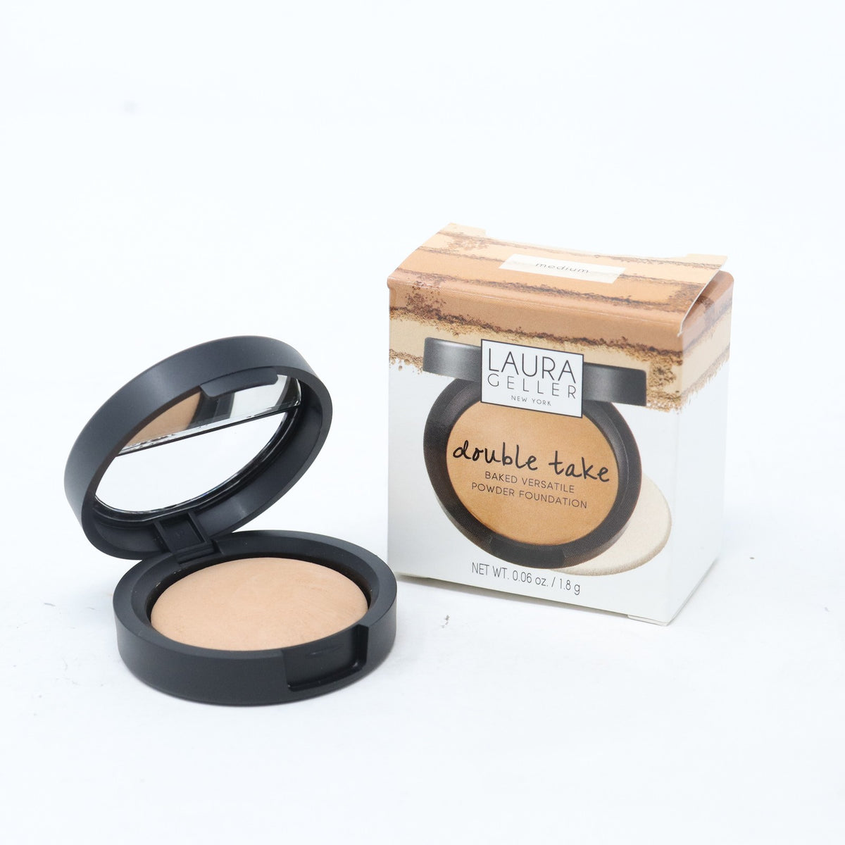 Laura Geller Double Take Baked Powder Foundation Medium - Versatile Face Makeup
