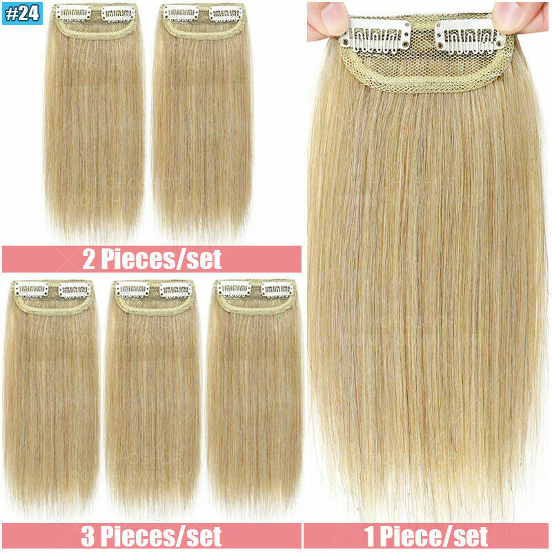 Clip-In Hair Extensions Remy Human Hair Topper - Multiple Colors & Lengths