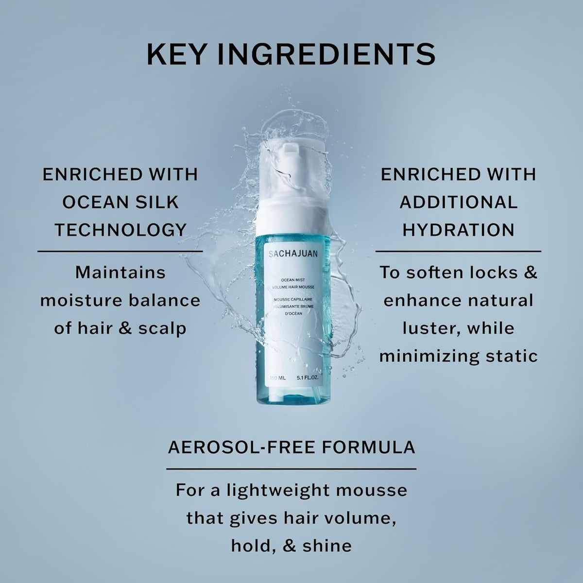 Lightweight Hair Mousse for Volume & Shine - 5.1 oz