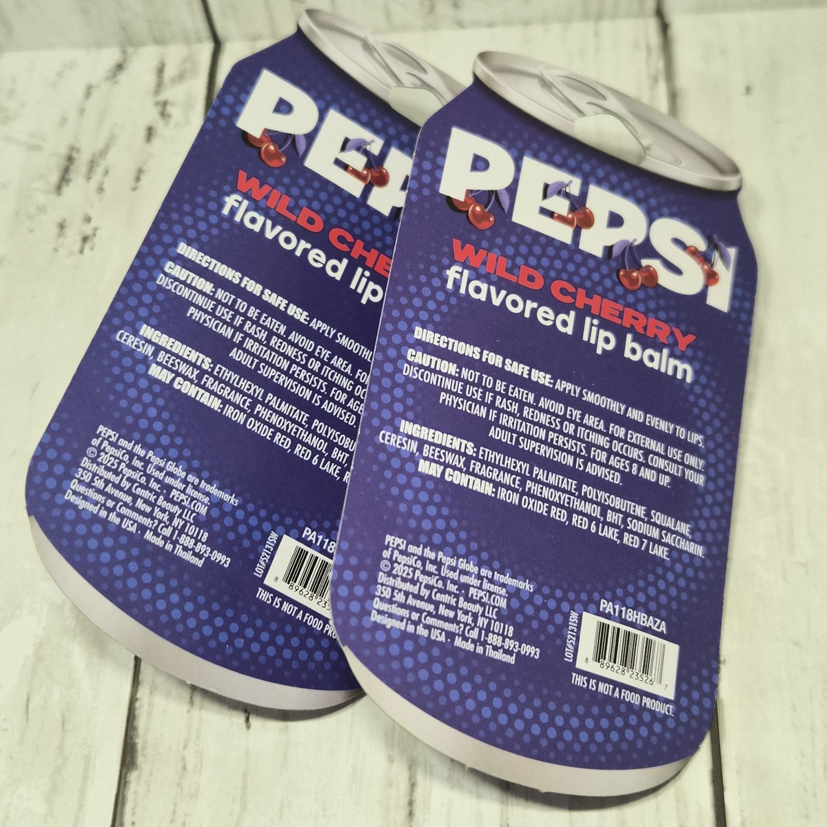 Pepsi Can Lip Balm Wild Cherry Flavor Set of 2 - Novelty Lip Care