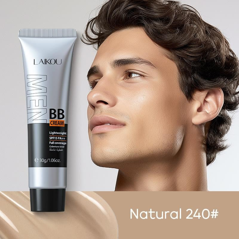 Men's Full Coverage Waterproof BB Cream Concealer with SPF 15 - Natural Tone