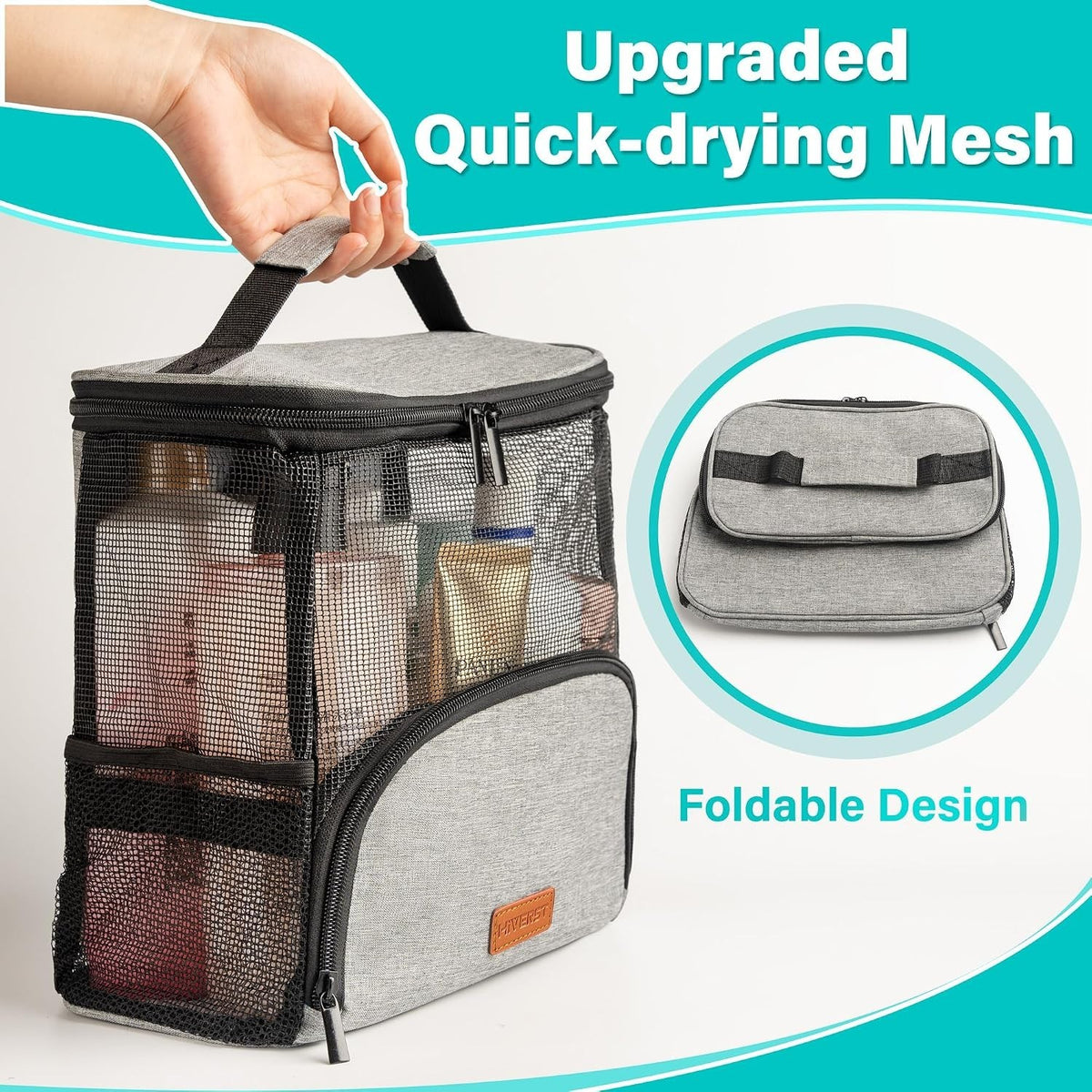 Full Size Waterproof Hanging Toiletry Bag Travel Organizer for College
