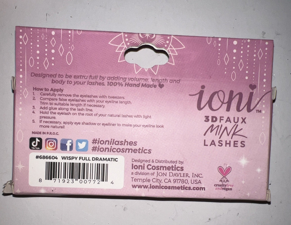 Ioni 3D Faux Mink Wispy Dramatic Lash Set - 10 Pairs