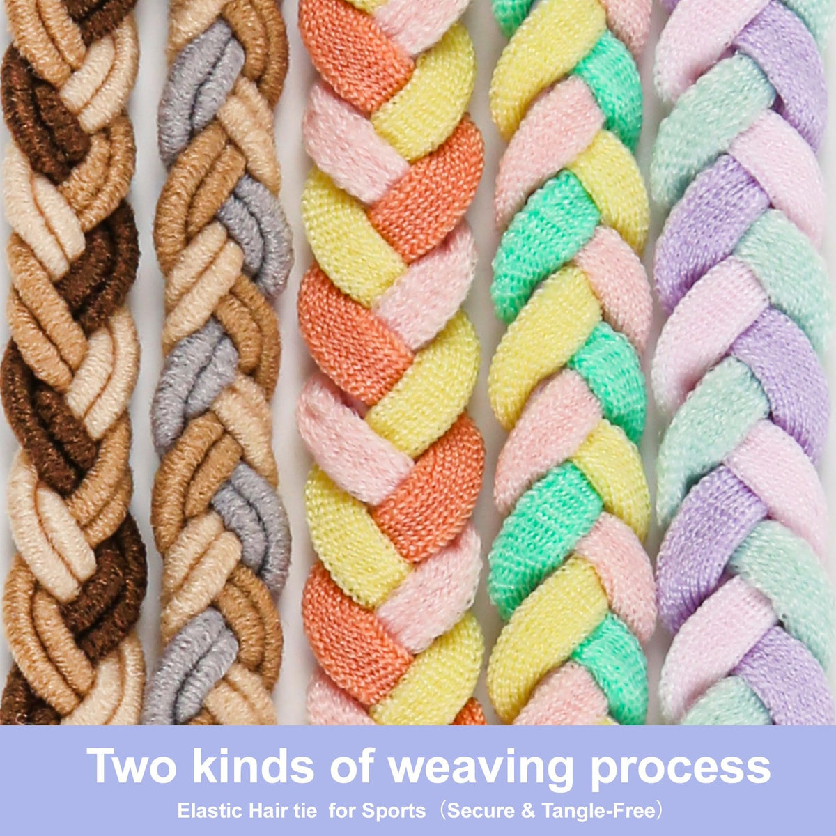 5 Pcs Spiral Hair Ties for Women & 1 Count (Pack of 5), Mixed Color