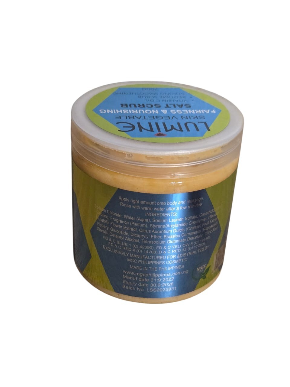 Lumine Salt Scrub for Fairness and Nourishment 700g - Exfoliating Body Salt