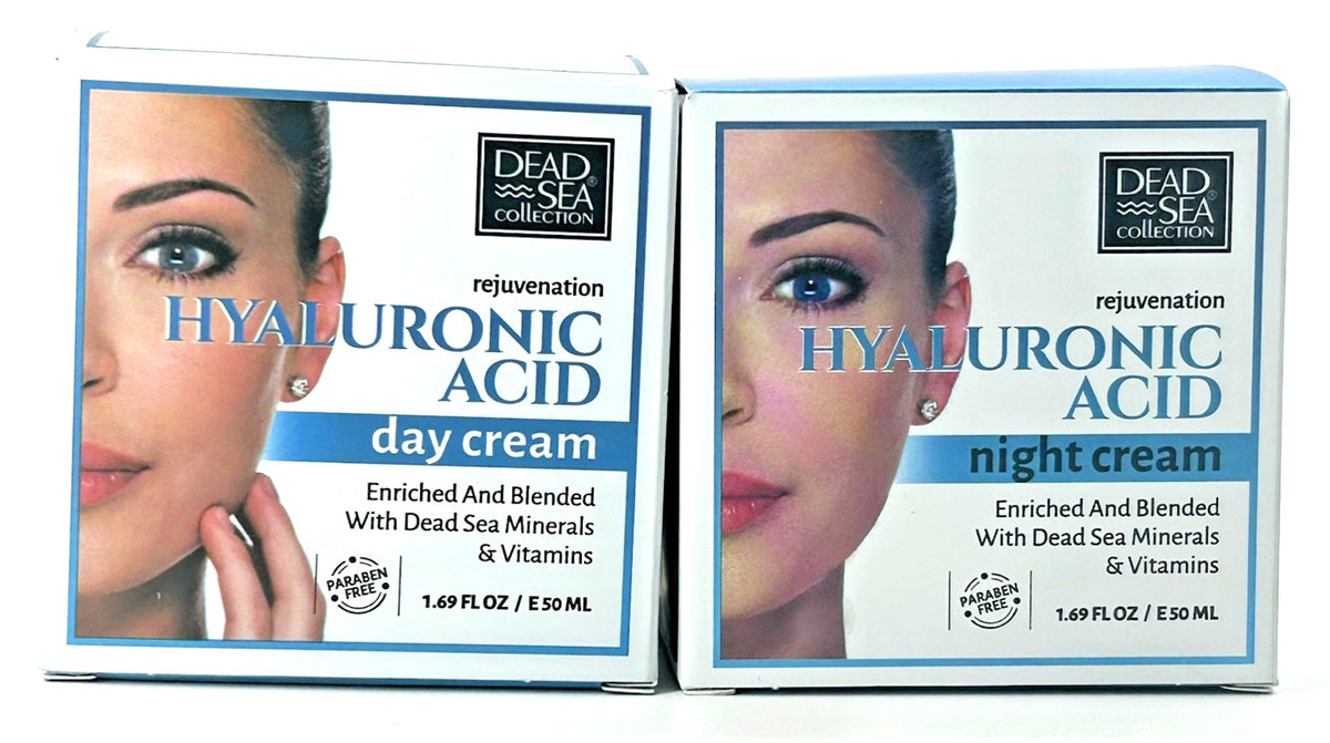Dead Sea Collection Hyaluronic Acid Anti-Aging Day & Night Cream Set - 1.69 oz Each