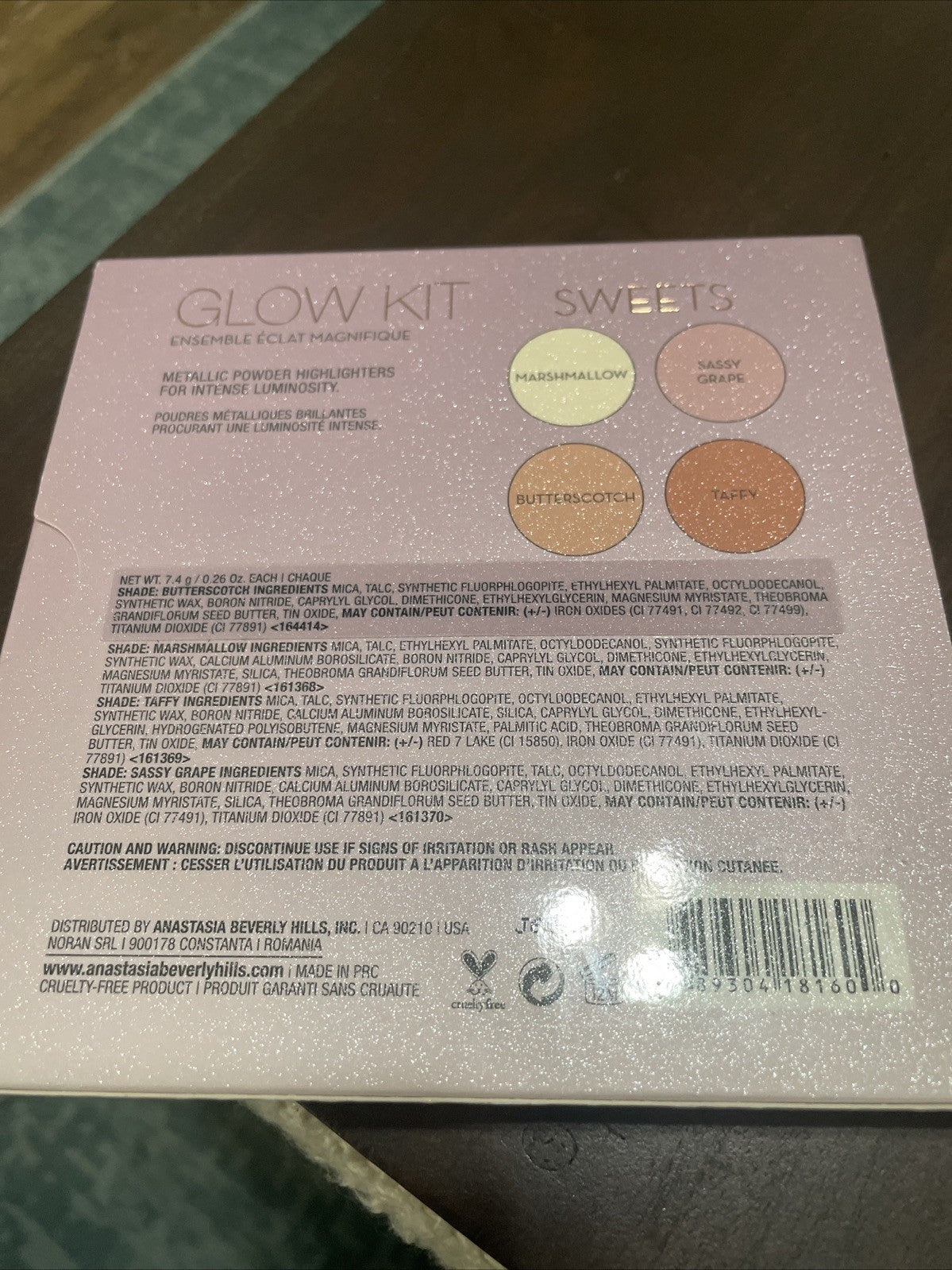 Metallic Powder Highlighter Palette - Sweets Glow Kit for Radiant Skin