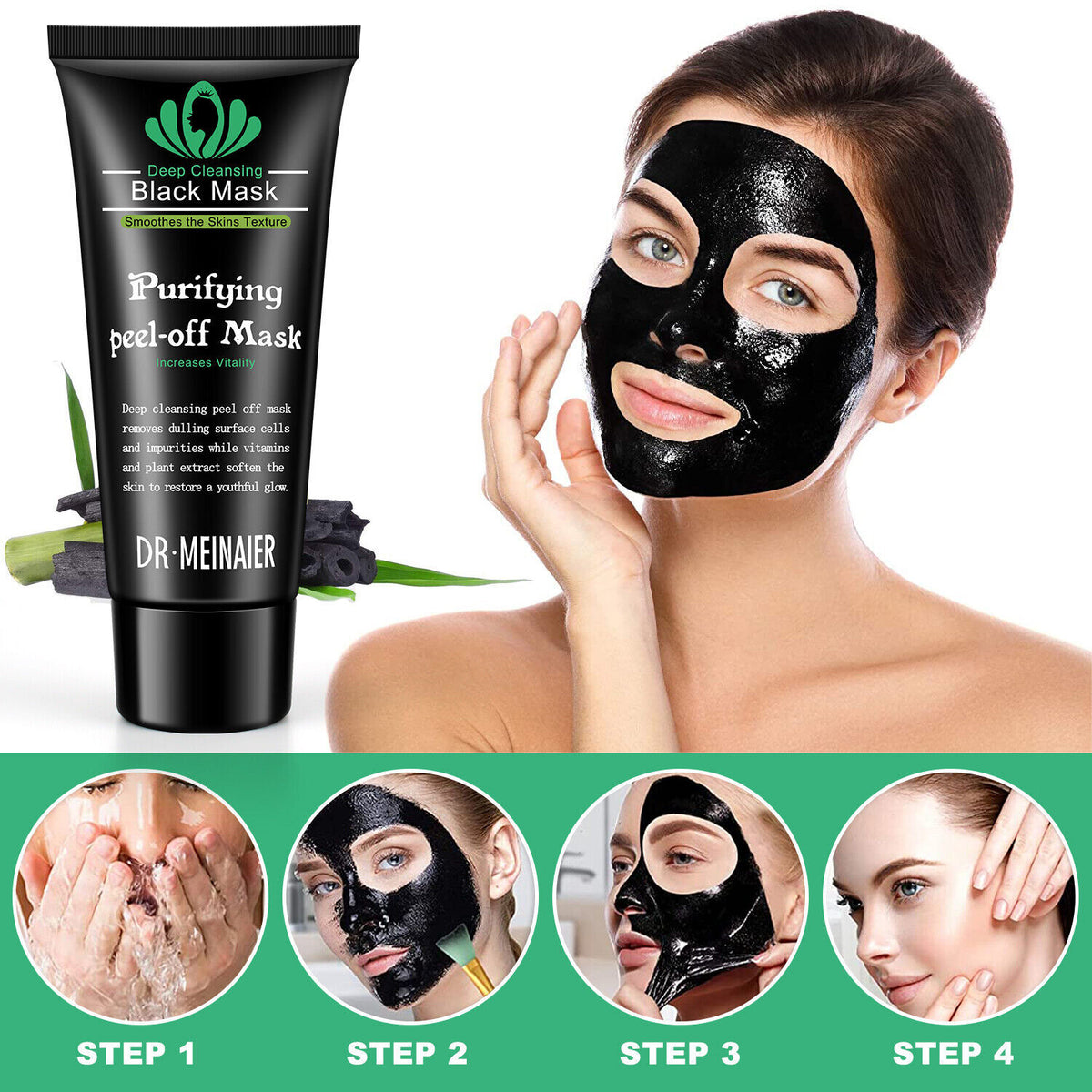 Charcoal Peel-Off Mask for Acne & Blackhead Removal
