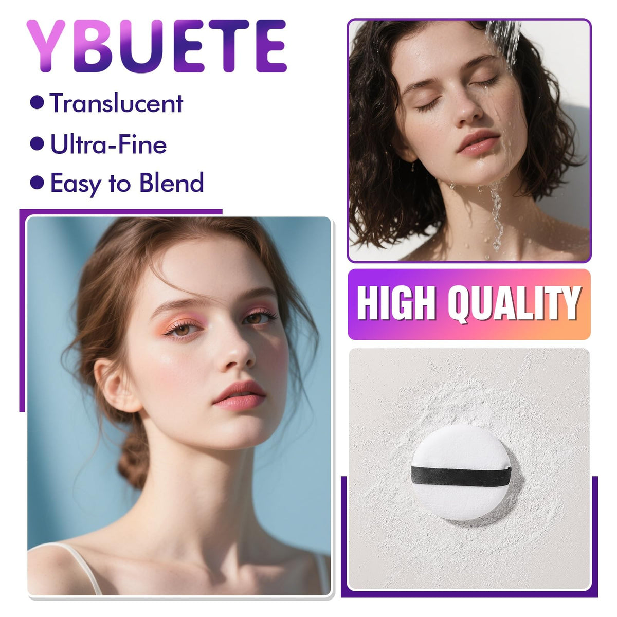 Translucent Loose White Setting Powder - Long-Lasting, Oil-Control Makeup