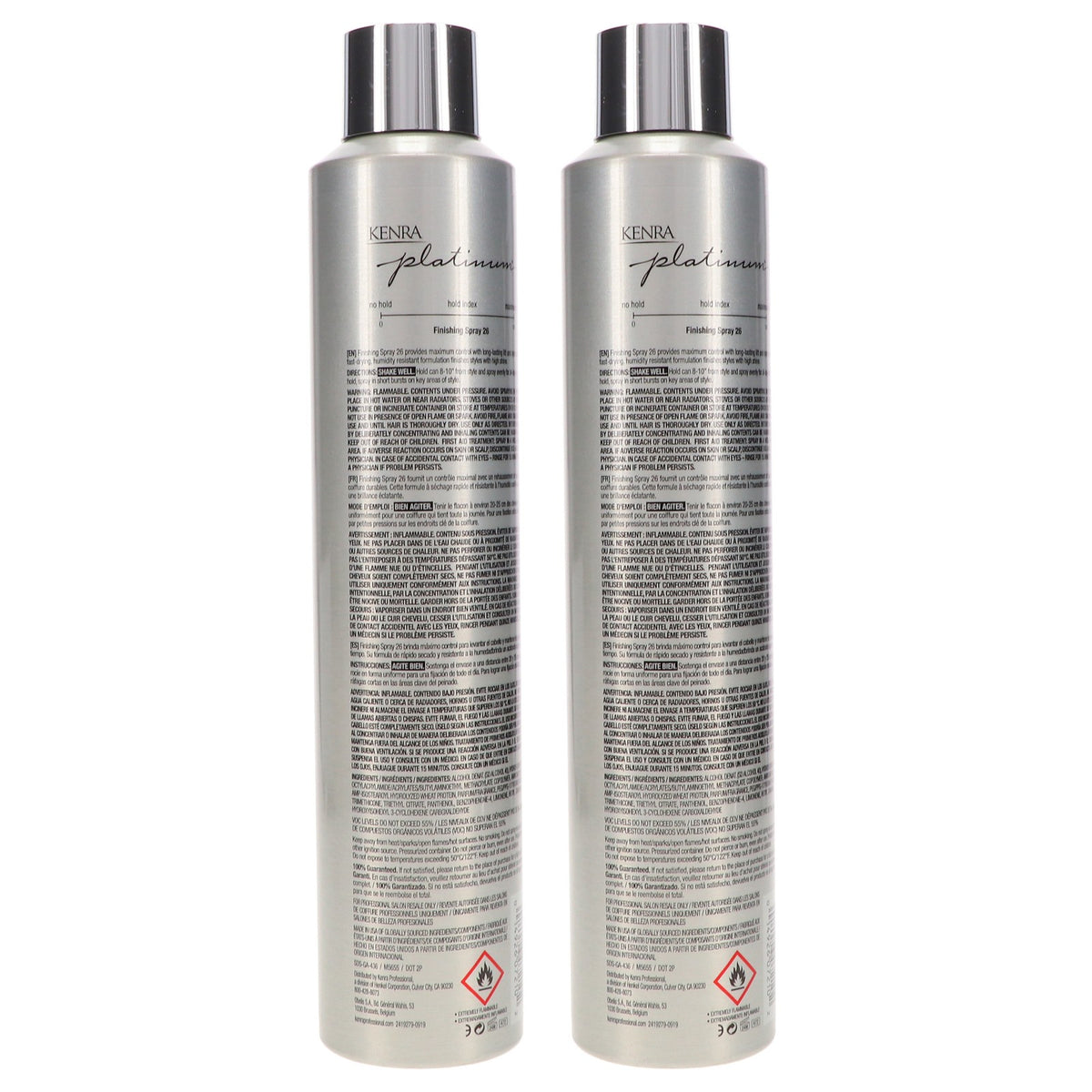 Kenra Platinum Finishing Hair Spray #26 10 oz - 2 Pack Strong Hold & Shine