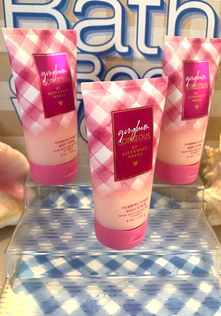 NEW! Bath & Body Works GINGHAM GORGEOUS Foaming Sugar Scrub (8 oz) x