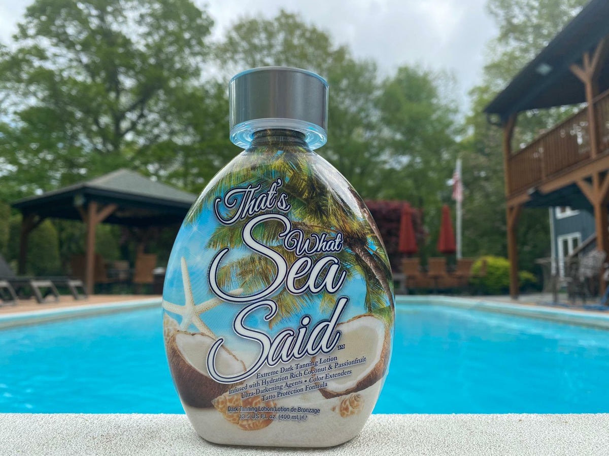 That's What Sea Said Coconut Tanning Bed Lotion Accelerator for Indoor & Outdoor Tan