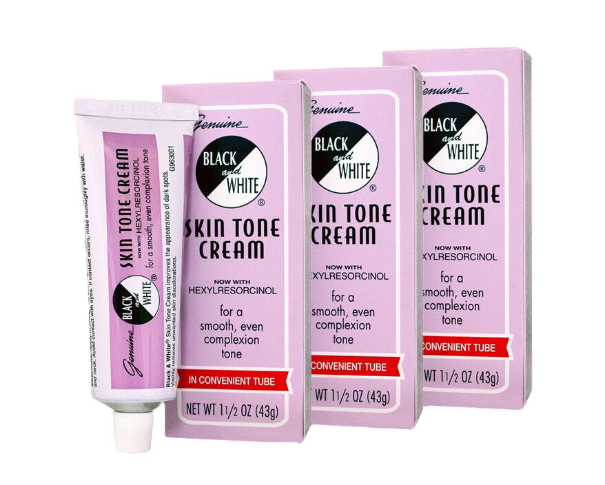 3 Pack Black and White Skin Tone Cream 1.5 oz Tubes for Even Complexion