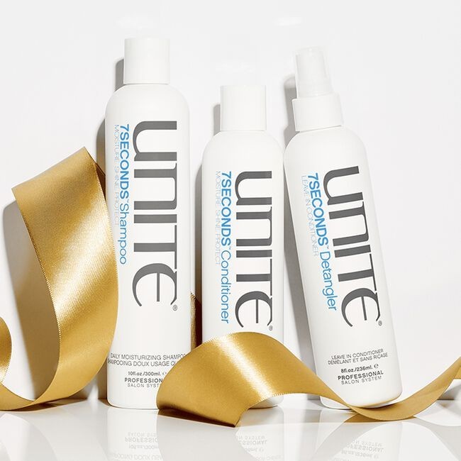 Unite 7 Seconds Shampoo & Conditioner Set with Leave-In Detangler - Hydrating Hair Care Gift Box