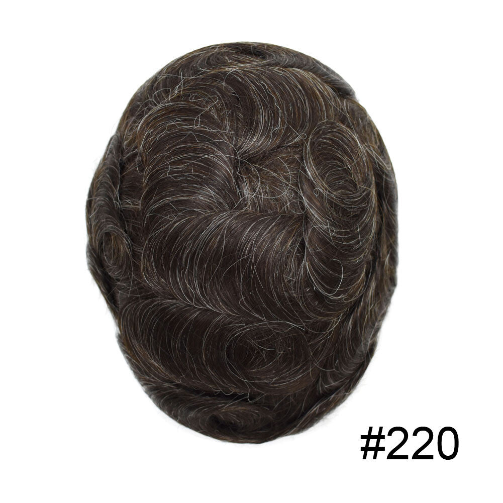 Invisible Thin Skin Hair Replacement System for Men - V-Loop Style