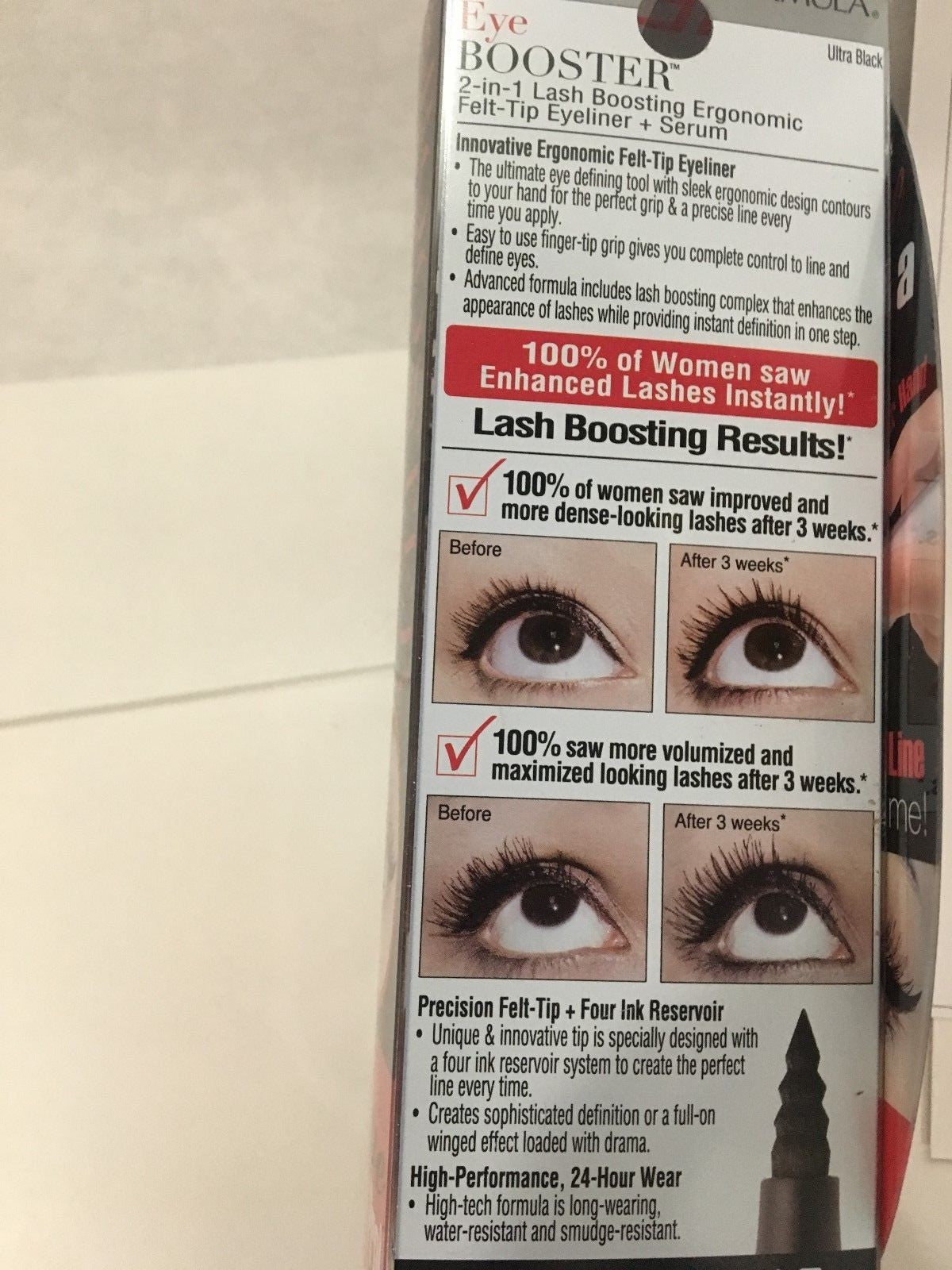 Eye Booster 2-in-1 Eyeliner and Serum - Ultra Black Felt Tip, 24 Hour Wear