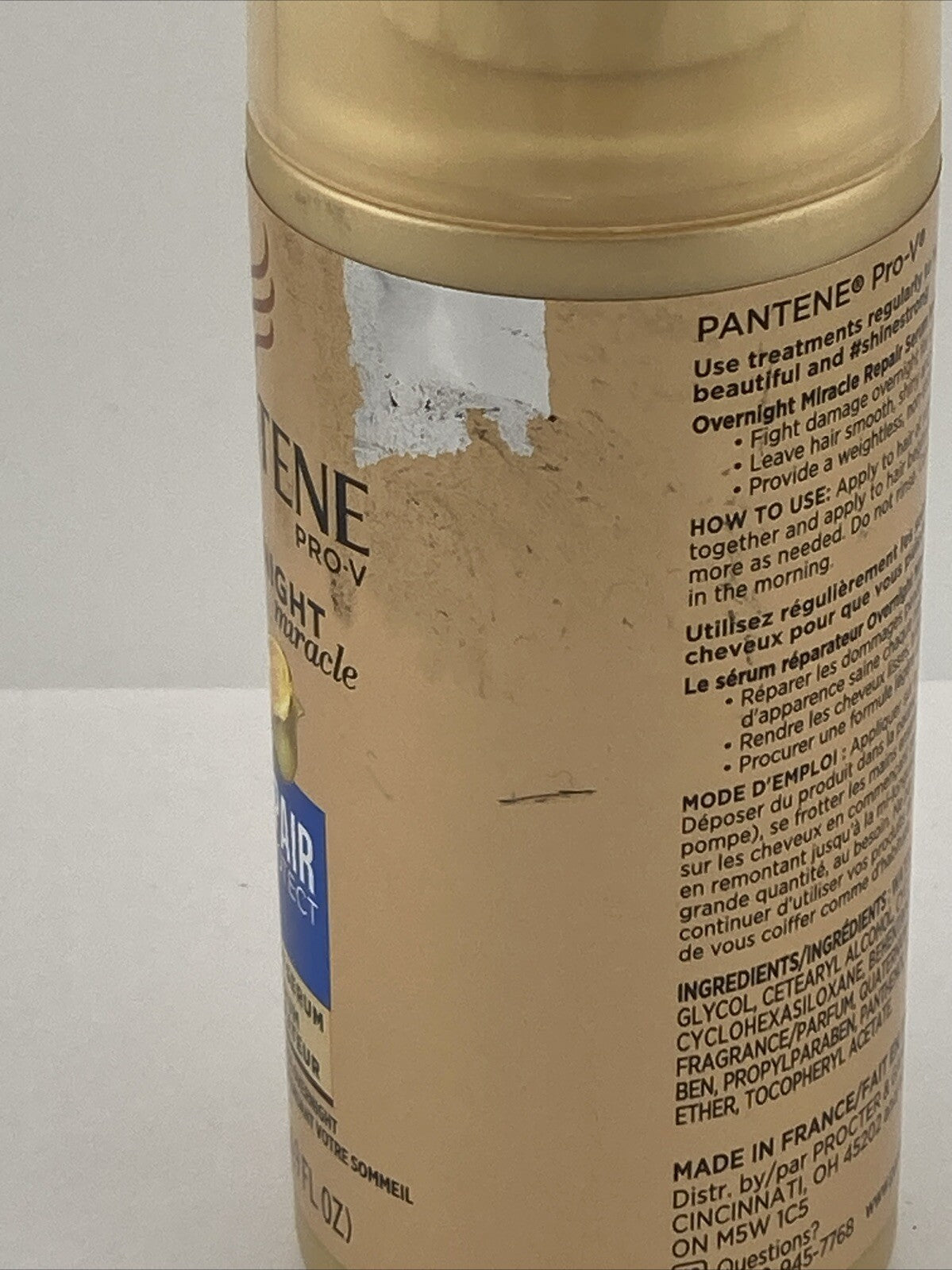 Pantene Overnight Miracle Repair Serum - Hair Treatment for Damage & Protection