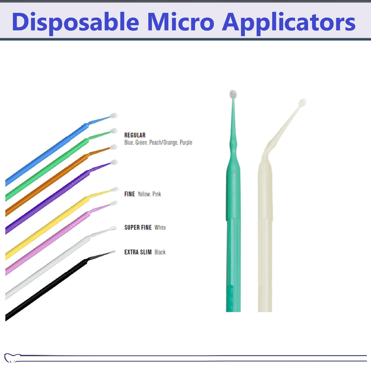 Microbrush Applicator Tips - Disposable Dental Micro Applicators for Precision Use