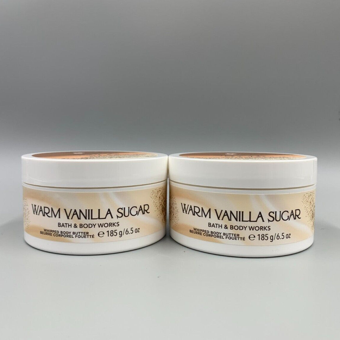 Bath & Body Works Warm Vanilla Sugar Whipped Butter 6.5 Oz S/2 #914J2