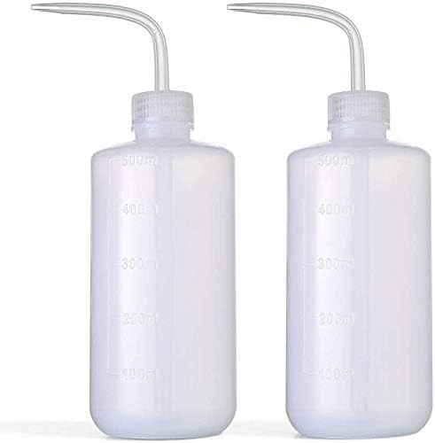 2pcs 500ml Green Plastic Wash Bottles for Lab, Medical, and Plant Care