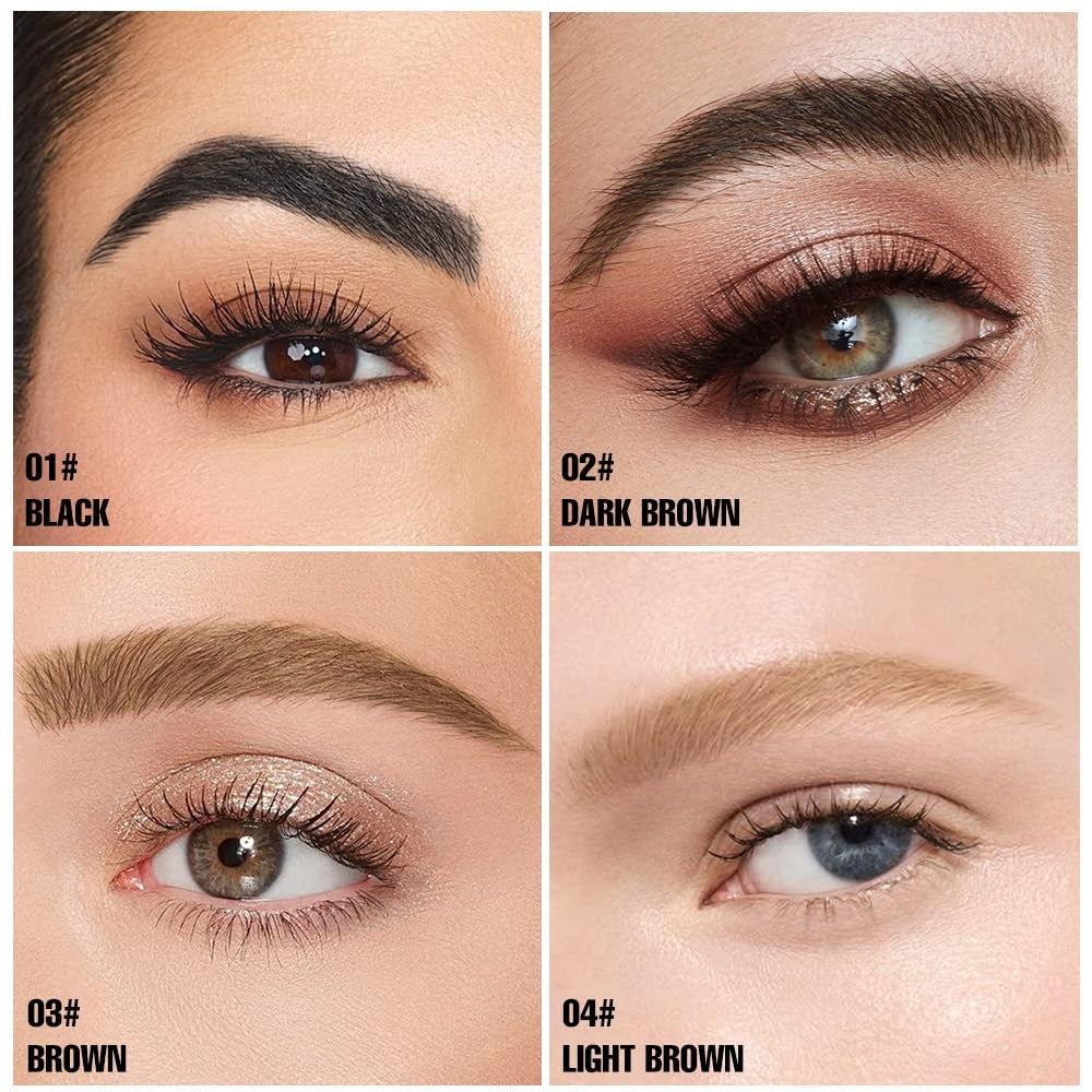 6-Piece Wooden Eyebrow & Eyeliner Pencil Set Waterproof & Smudge-Proof