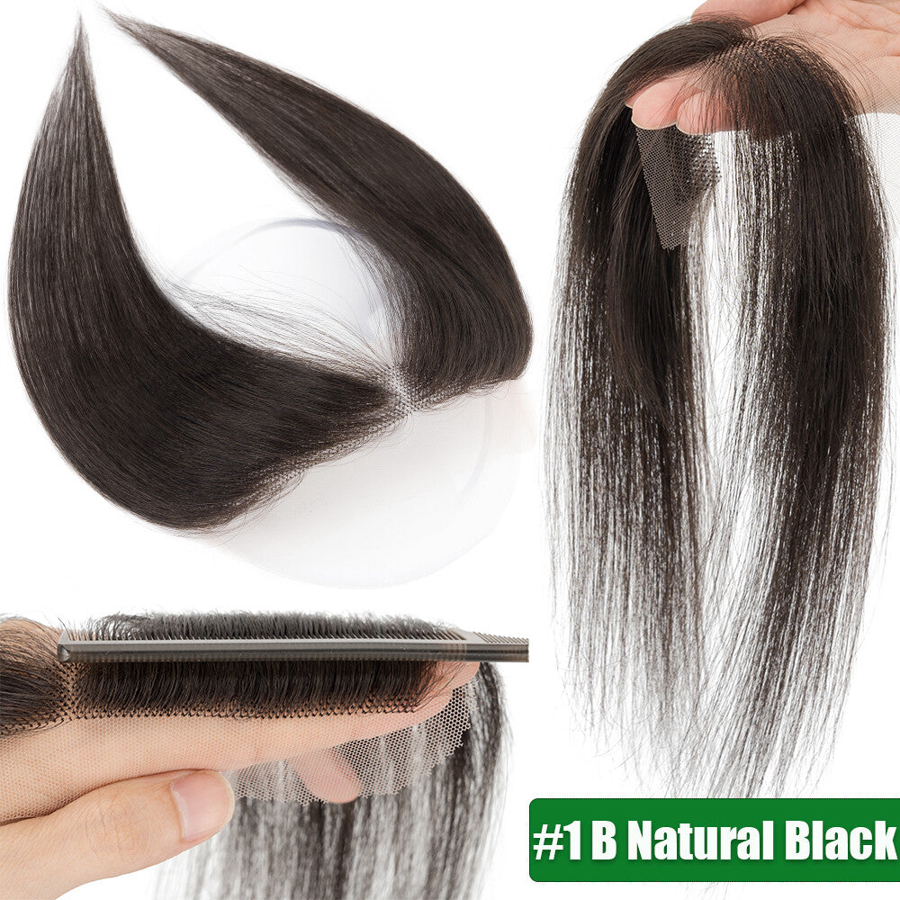 Men's Thin Skin Hair Replacement Toupee Human Hair System with Full PU Base