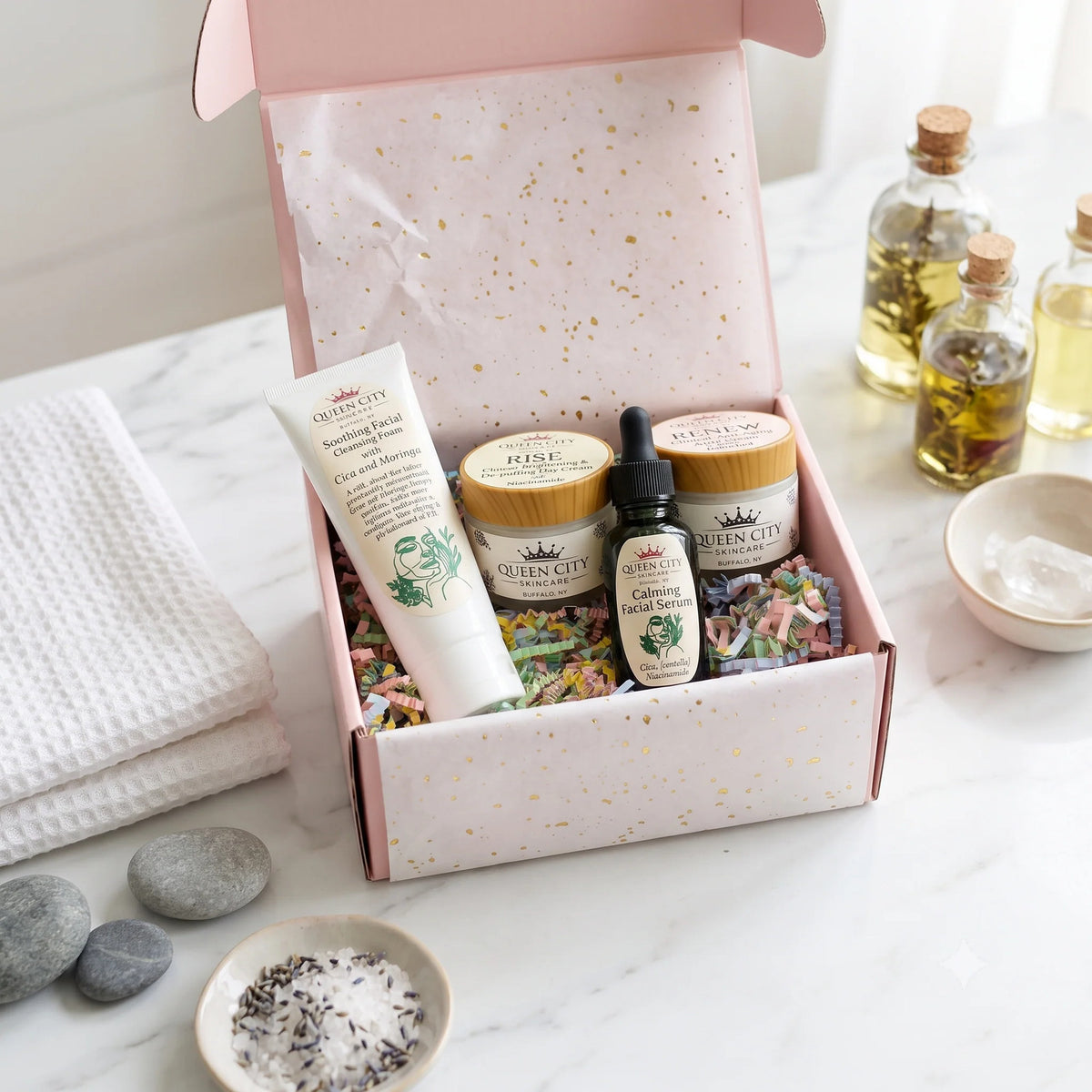 Luxury Self Care Gift Set with Bath, Body & Skincare Products - Handcrafted