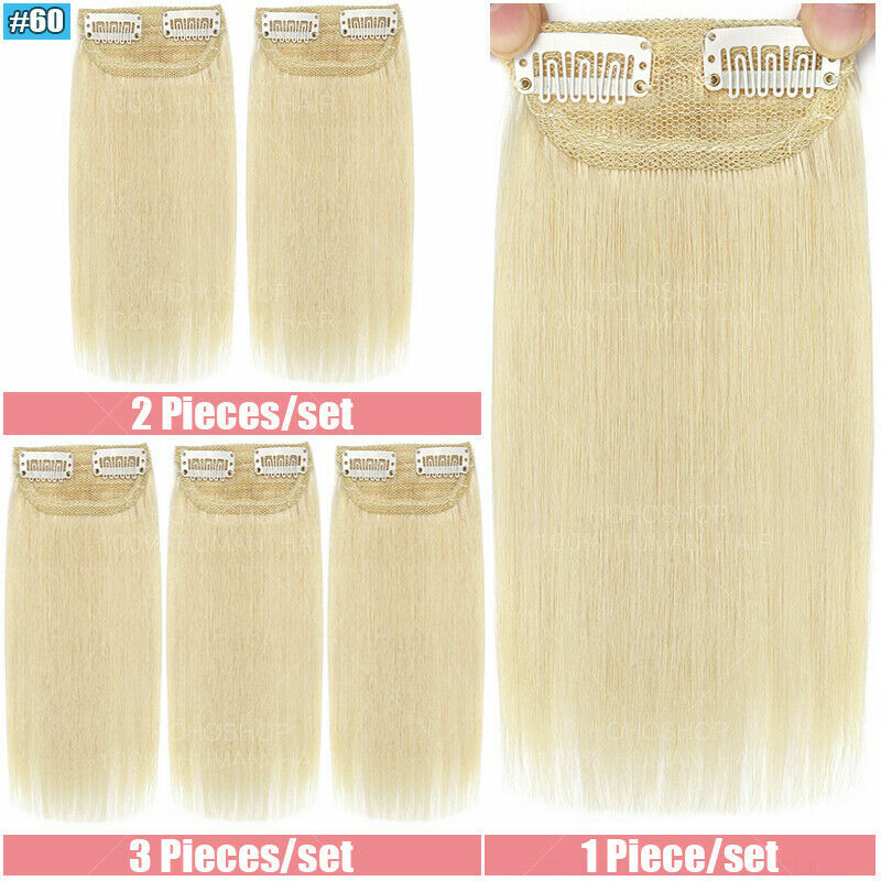 Clip-In Hair Extensions Remy Human Hair Topper - Multiple Colors & Lengths