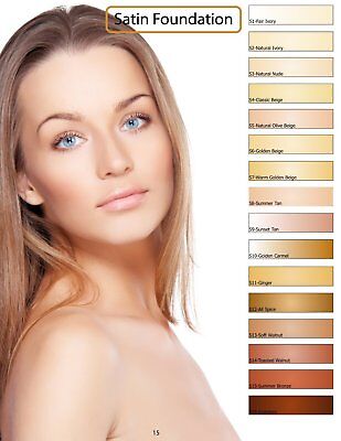 Airbrush Makeup Foundation Satin Water-Base S4 Classic Beige & S6 Golden Beige