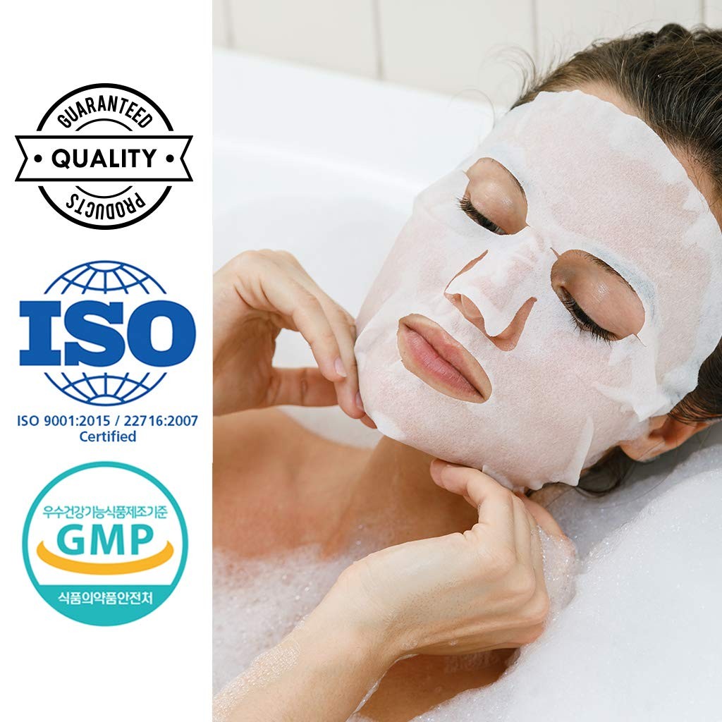 Korean Sheet Mask Set 16-Pack - Collagen, Ginseng & More