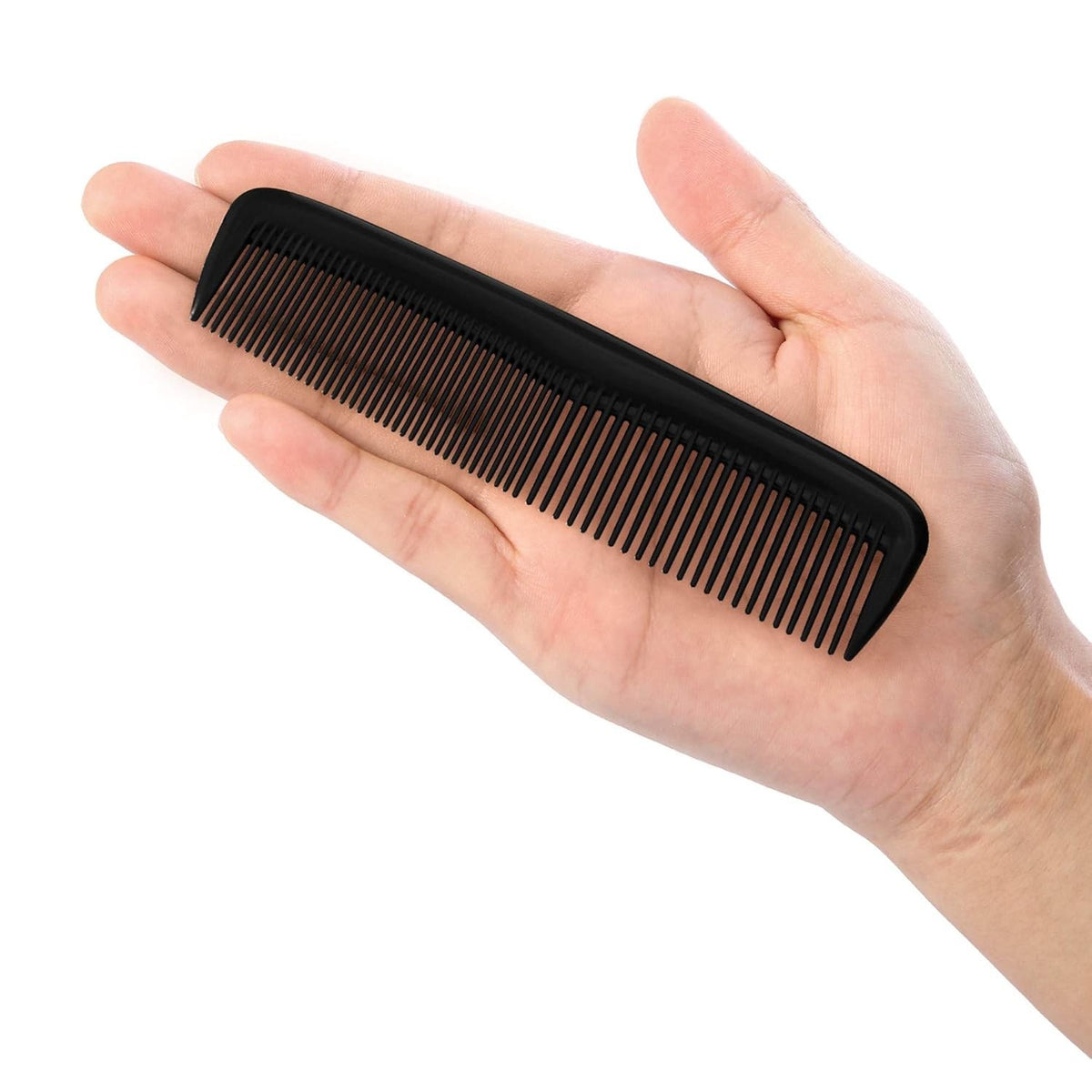 Pocket-Sized 12 Comb Hair Set in Black - Durable Styling Tool for Men and Women