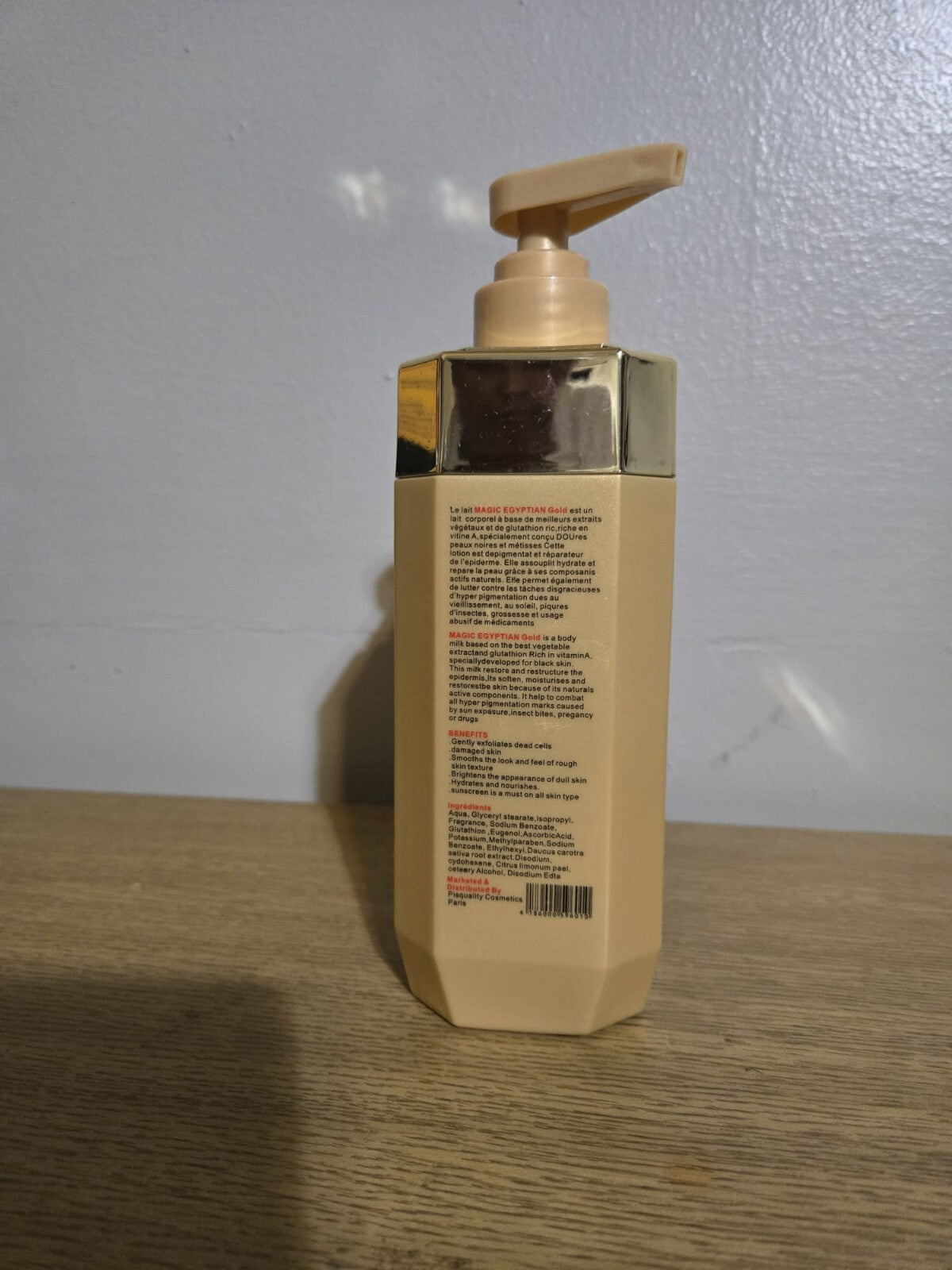 Egyptian Gold Skin Lightening Lotion for Face & Body - Moisturizes & Restores