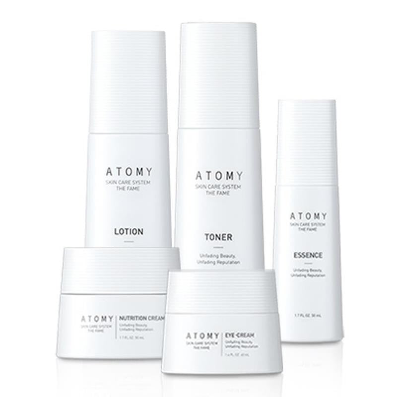 Skin Care System Set with Toner, Eye Cream, Essence, Lotion & Nutritious Cream