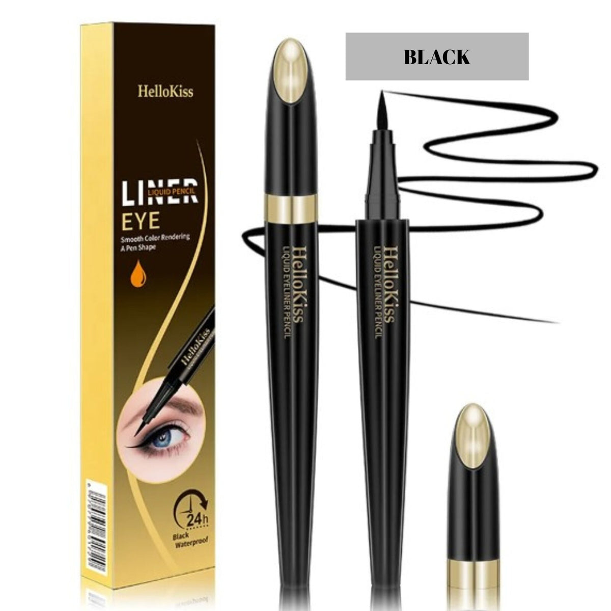 Waterproof Liquid Eyeliner with 0.1mm Precision Tip – Classic Black & Soft Brown