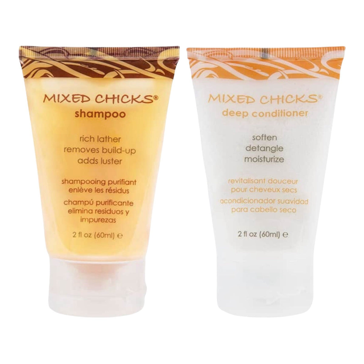 Lot of 4 Mixed Chicks Clarifying Shampoo & Deep Conditioner Travel
