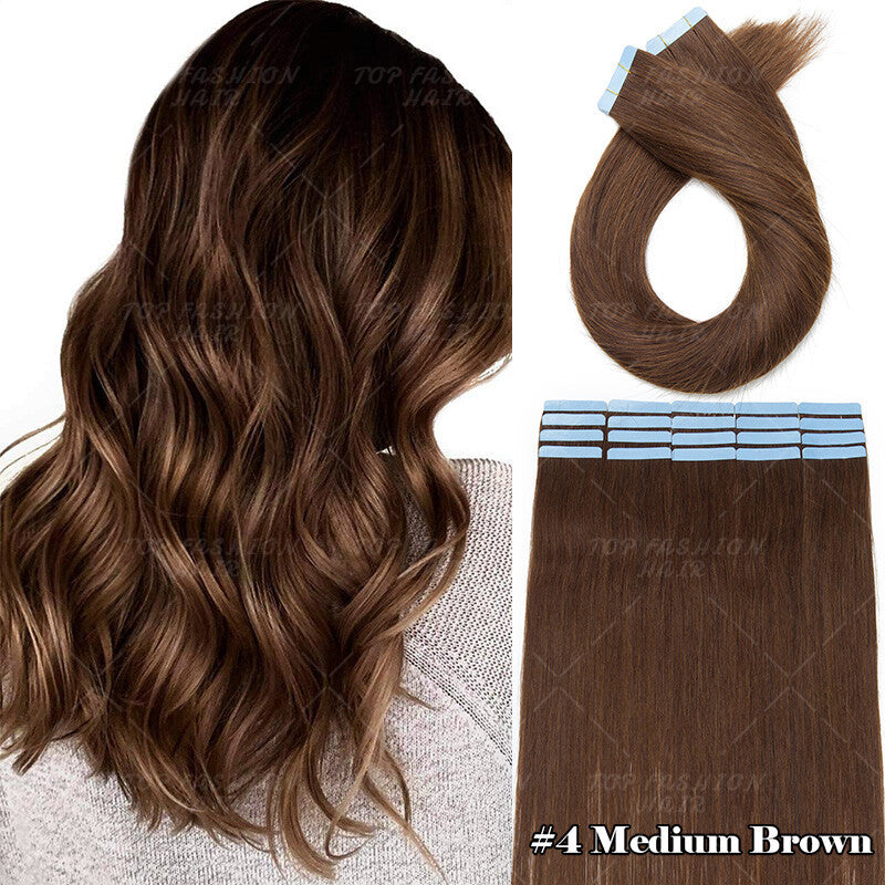 Remy Human Hair Tape-In Extensions 18-22 Inches - Thick & Natural Look