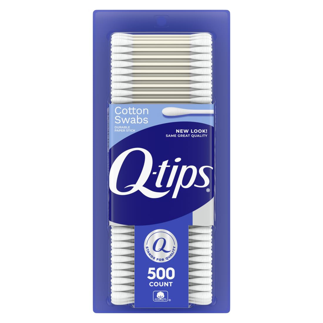 Cotton Swabs Pack of 500 - Soft, Multi-Purpose Cotton Tips for Beauty & First Aid