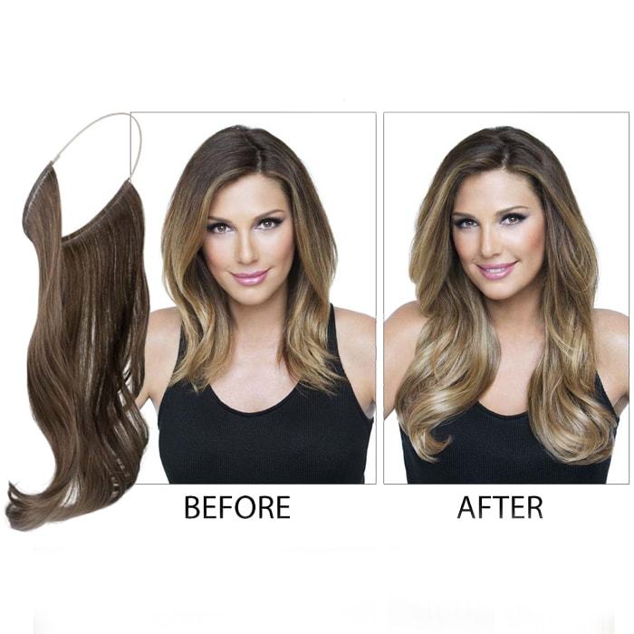 Invisible Headband Hair Extension Accessory Dark Brown