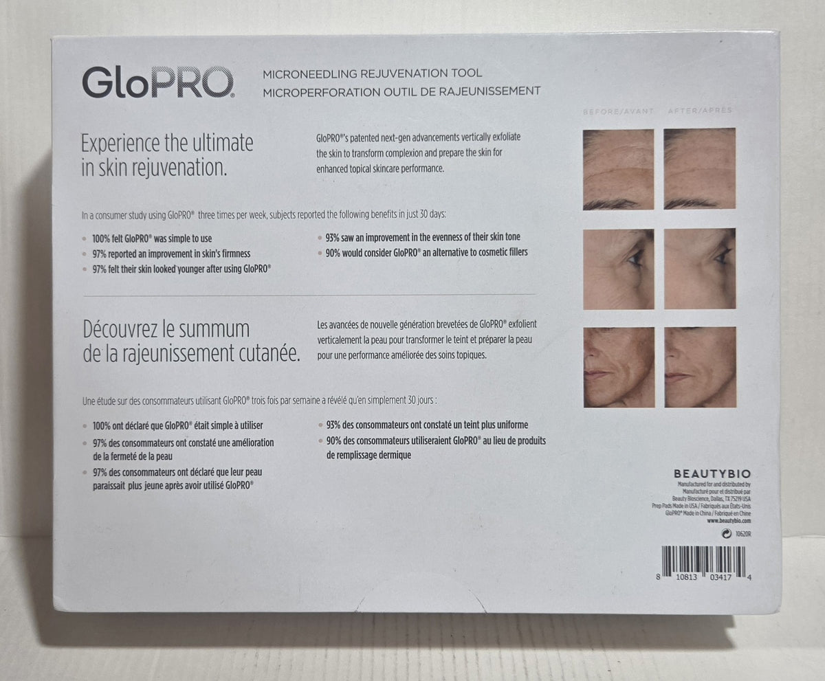 Microneedling Skin Regeneration Tool with LED Light and Skin Prep Pads
