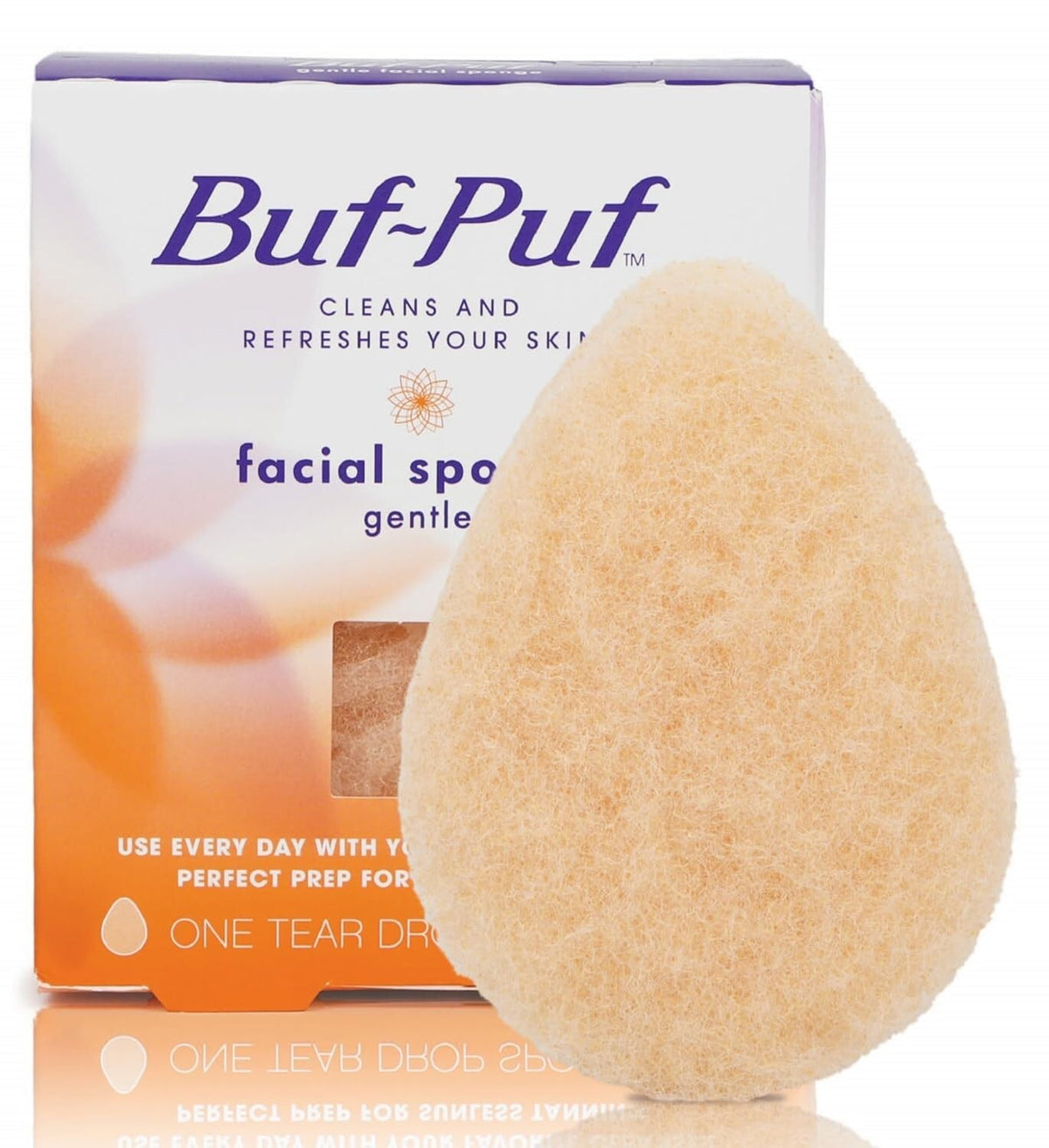 Gentle Daily Use Cleansing Sponge - Orange, Dermatologist Tested, Reusable